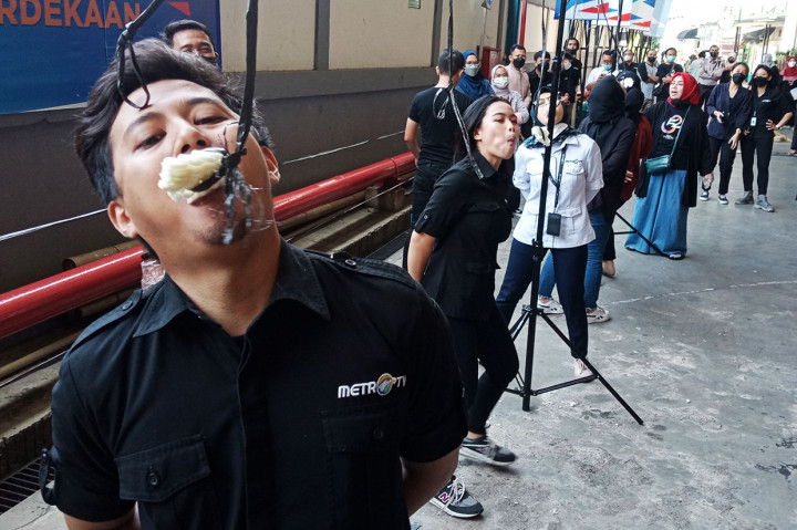 Berbagai lomba dan kegiatan khas 17-an digelar Media Group untuk menyambut Hari Ulang Tahun (HUT) ke-77 Kemerdekaan Republik Indonesia. Karyawan Media Group tampak antusias mengikuti jalannya lomba.