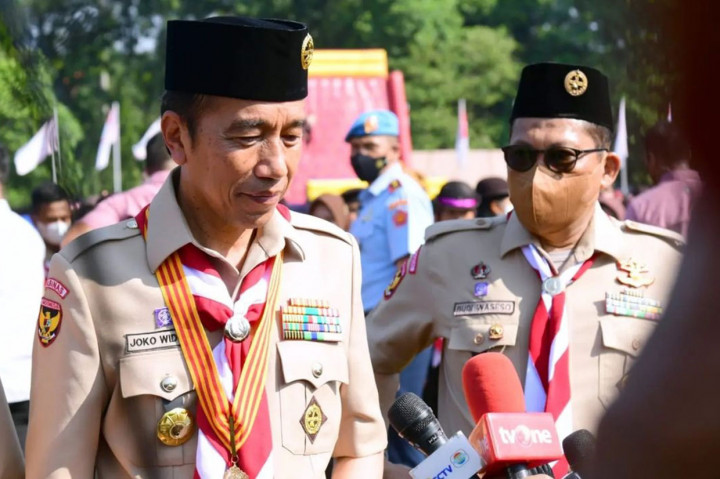 Presiden Joko Widodo (Jokowi) mengapresiasi Jambore Nasional XI Tahun 2022 yang dinilai berlangsung baik dengan beragam kegiatan bagi para pramuka penggalang di Bumi Perkemahan dan Graha Wisata Pramuka, Cibubur, Jakarta, pada 14-21 Agustus.