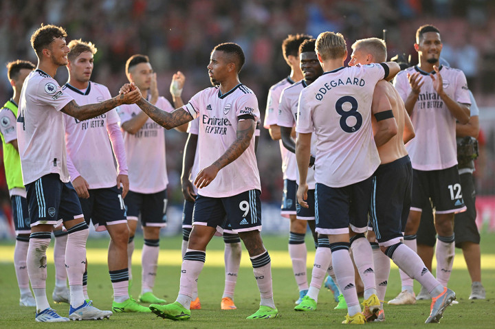 Arsenal mengalahkan Bournemouth 3-0 di pekan ketiga Liga Inggris musim ini di Vitality Stadium, Sabtu, 20 Agustus 2022.