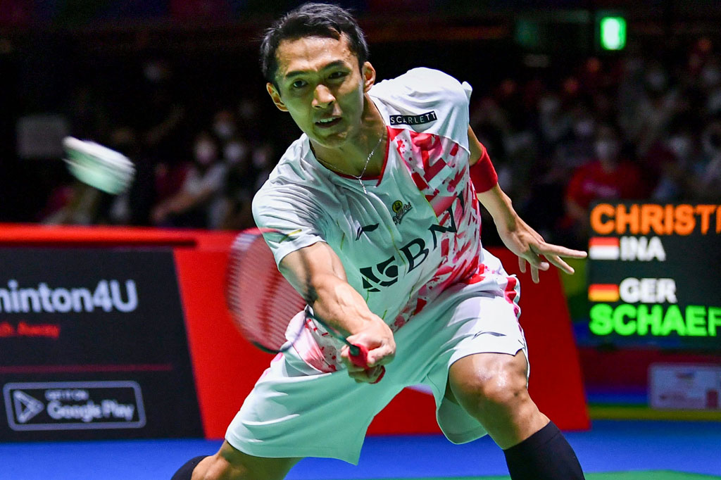 Tunggal putra Indonesia Jonatan Christie memastikan tiket babak ketiga Kejuaraan Dunia BWF 2022 di Tokyo Metropolitan Gymnasium, Selasa, 23 Agustus 2022.