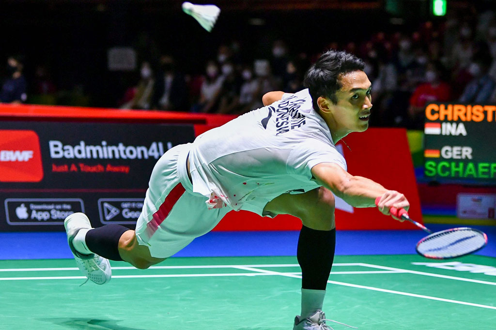 Jojo, sapaan akrab Jonatan Christie melaju setelah mengalahkan wakil Jerman, Kai Hendrik Schafer dengan skor 21-4, 21-16.