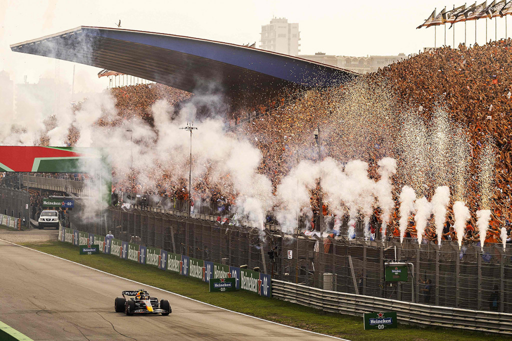 Max Verstappen keluar menjadi juara Grand Prix Formula 1 Belanda di Sirkuit Zandvoort, Minggu, 4 September 2022. 