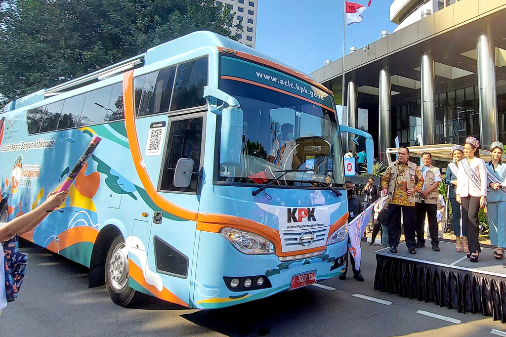 Komisi Pemberantasan Korupsi (KPK) mengoperasikan kembali bus antikorupsi setelah vakum dua tahun sejak pandemi covid-19.
