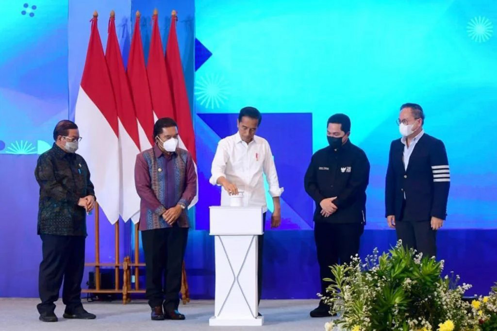 Presiden Joko Widodo menghadiri sekaligus membuka BUMN Startup Day, yang dilaksanakan di ICE BSD City, Kabupaten Tangerang, Banten, Senin, 26 September 2022.
