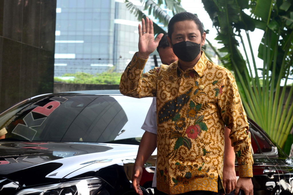 Ketua Komisi Yudisial (KY) Mukti Fajar Nur Dewata menyambangi Gedung Merah Putih Komisi Pemberantasan Korupsi (KPK), Rasuna Said, Jakarta, Senin, 25 September 2022. 