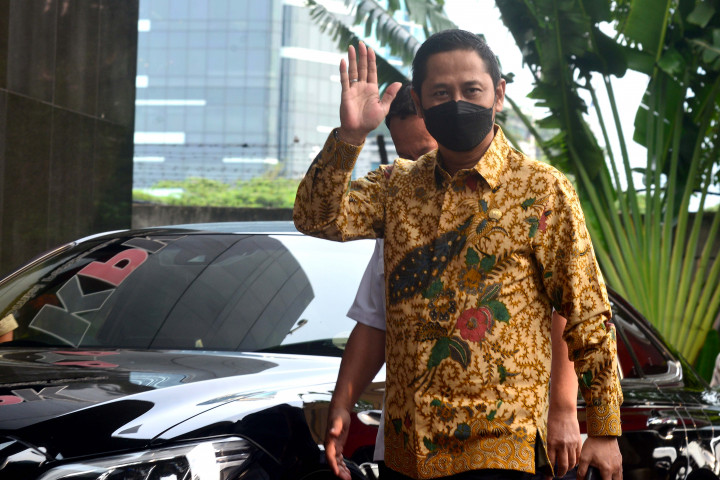 Ketua Komisi Yudisial (KY) Mukti Fajar Nur Dewata menyambangi Gedung Merah Putih Komisi Pemberantasan Korupsi (KPK), Rasuna Said, Jakarta, Senin, 25 September 2022. 