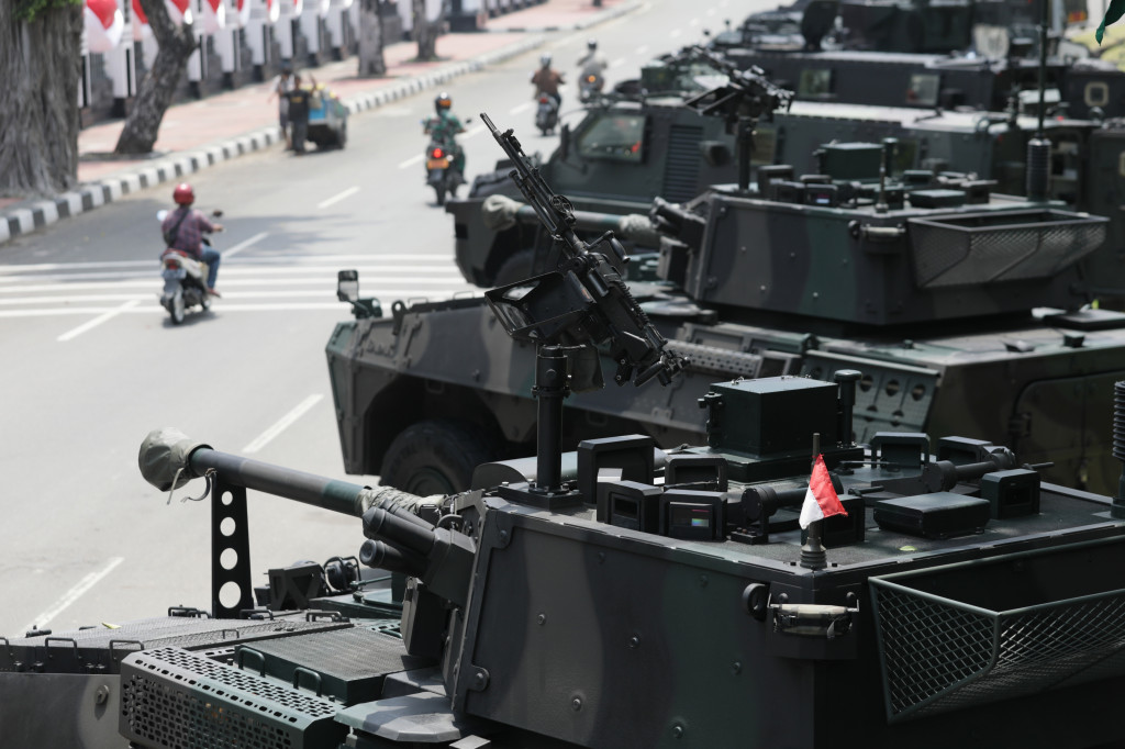 Kendaraan-kendaraan tempur tersebut akan menjadi bagian dari puncak peringatan HUT ke-77 TNI pada Rabu, 5 Oktober 2022.