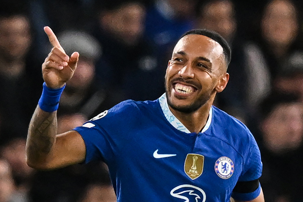Pierre-Emerick Aubameyang mencetak gol kedua Chelsea di menit ke-56.