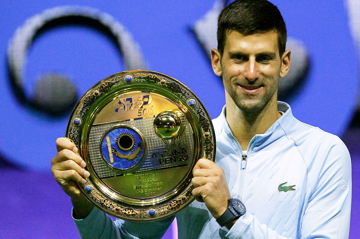 Itu adalah kemenangan kesembilan berturut-turut untuk Novak Djokovic, yang pekan lalu meraih gelar di Tel Aviv.