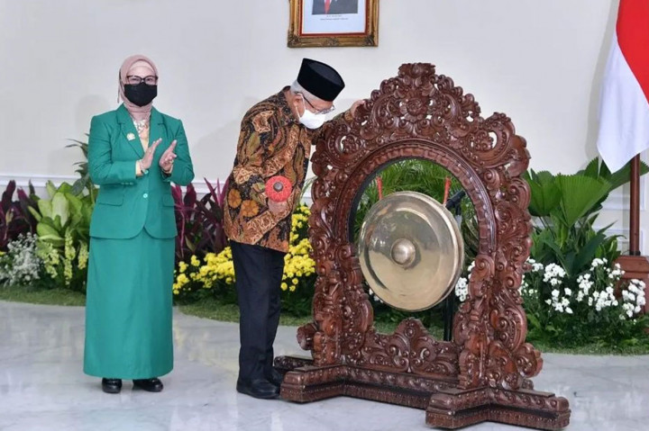 Wakil Presiden Ma'ruf Amin membuka Musyawarah Nasional Perhimpunan Saudagar Muslimah Indonesia (Persami) di Istana Wakil Presiden, Jl. Medan Merdeka Selatan No.6. Jakarta Pusat, Selasa, 11 Oktober 2022.