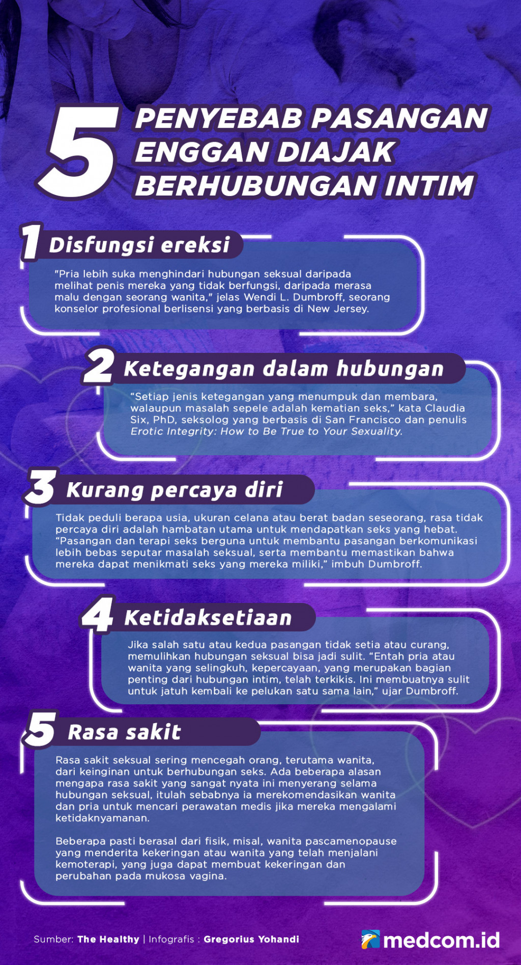 5 Penyebab Pasangan Enggan Berhubungan Intim