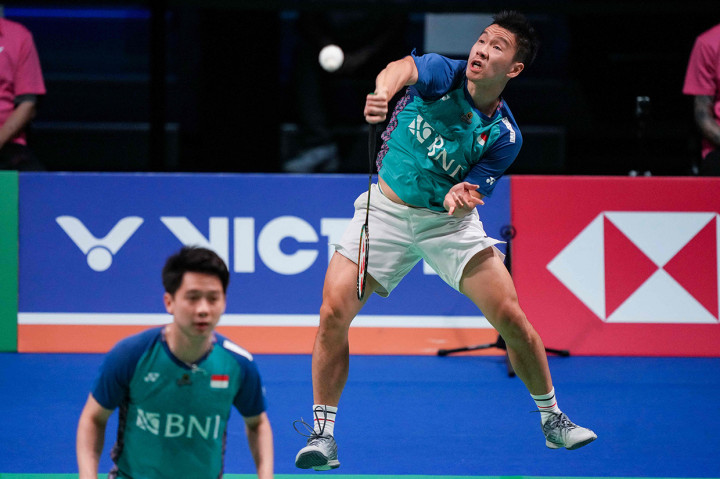 Fajar/Rian vs Kevin/Marcus berlangsung di Jyske Bank Arena, Odense, Minggu, 23 Oktober 2022, malam WIB. 