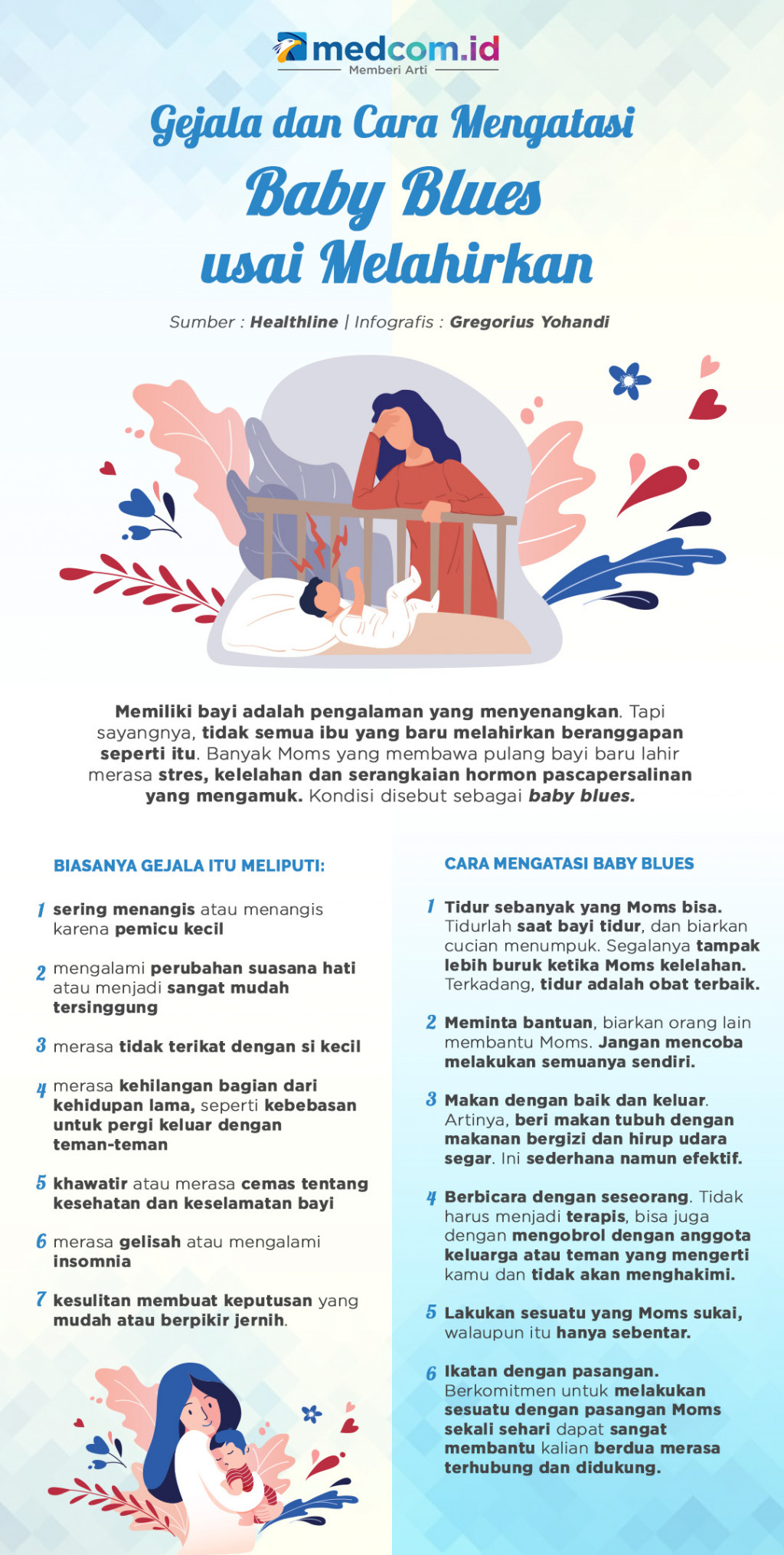 Gejala dan Cara Mengatasi Baby Blues usai Melahirkan