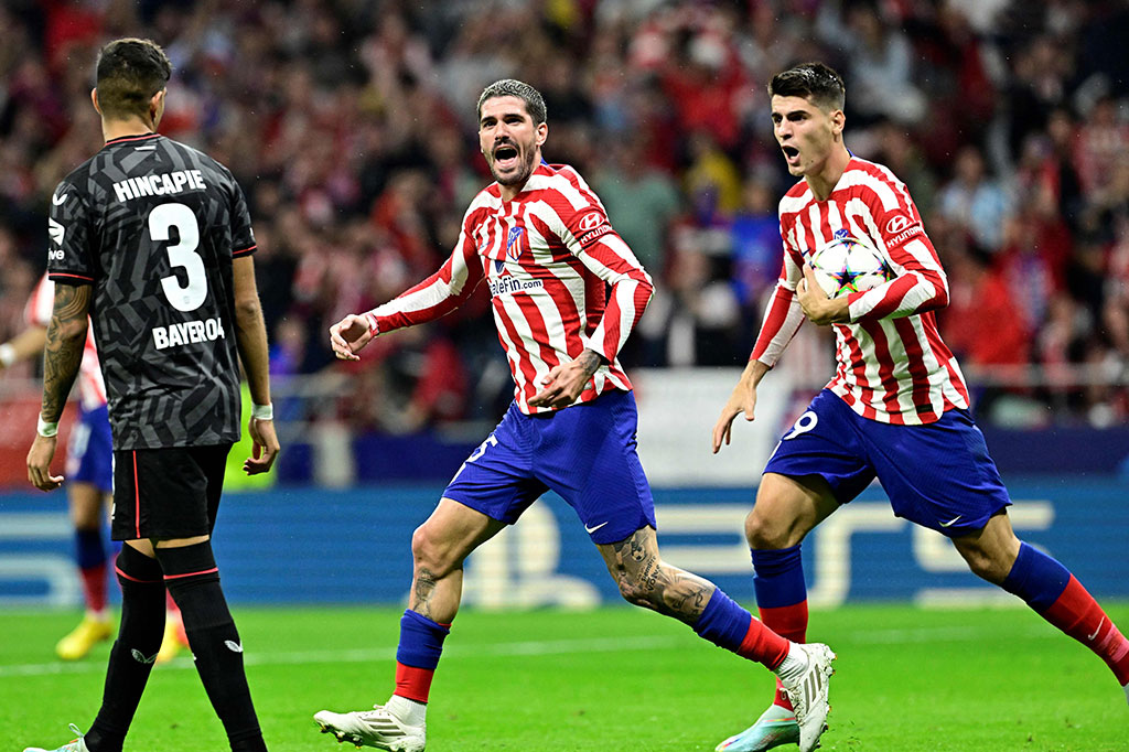 Atletico menyamakan skor pada menit ke-50. Mendapatkan operan dari Carrasco di depan kotak penalti, Rodrigo De Paul melepaskan tembakan melengkung yang berakhir di pojok kanan gawang.