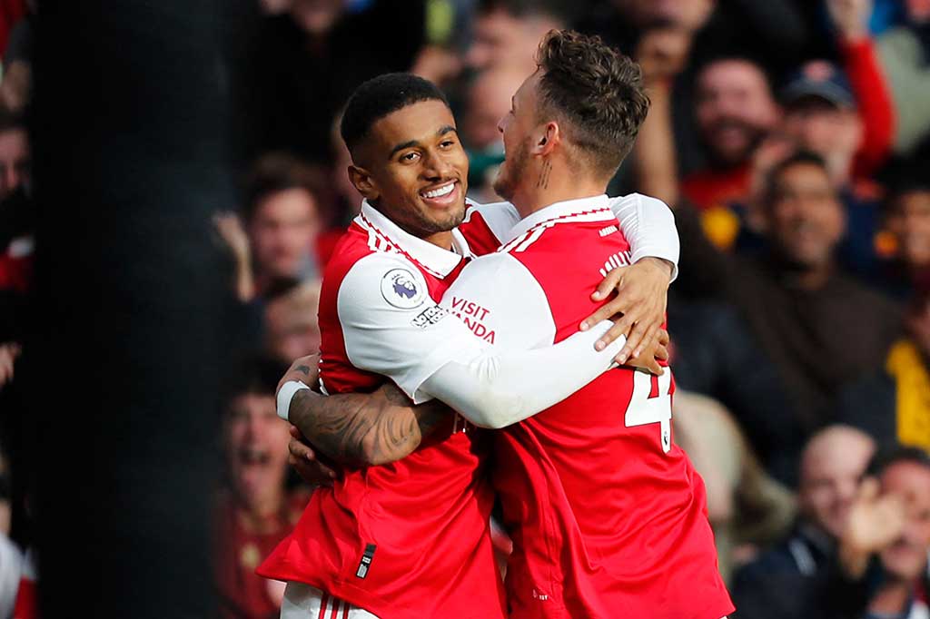 Arsenal baru bisa menggandakan keunggulan pada menit ke-49 lewat Reiss Nelson yang masuk menggantikan Saka.