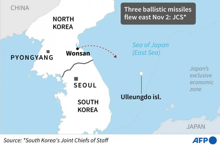 JCS awalnya mengatakan telah mendeteksi peluncuran tiga rudal balistik jarak pendek, tetapi kemudian mengumumkan Korea Utara telah menembakkan setidaknya 10 rudal dari berbagai jenis hari ini ke arah timur dan barat.