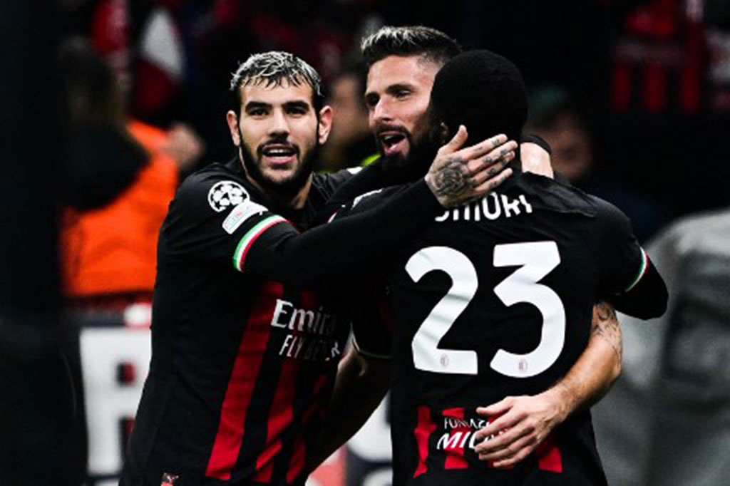 Unggul dua gol membuat Milan semakin nyaman menyerang. Pada menit ke-57, mereka memperbesar keunggulan lewat gol kedua Giroud dengan tendangan kerasnya.