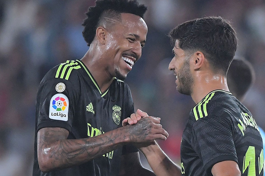Madrid berhasil membalikkan keunggulan beberapa menit sebelum babak pertama berakhir. Sepak pojok Marco Asensio sukses disambut Eder Militao dengan kepalanya untuk menjadi gol.