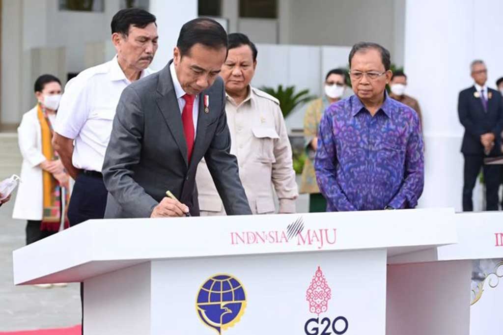 Sebelum bertolak ke Kamboja Presiden Joko Widodo (Jokowi) meresmikan sejumlah infrastruktur yang ada di Provinsi Bali, Rabu, 9 November 2022.