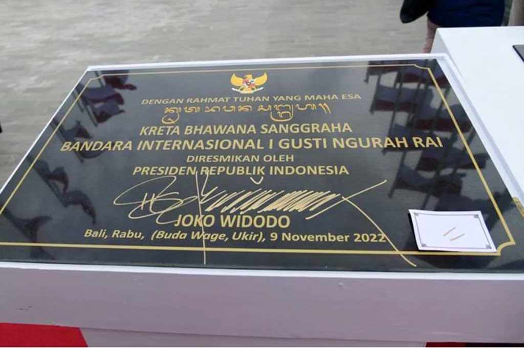 Sejumlah infrastruktur yang diresmikan terdiri dari Gedung VVIP Bandara Internasional I Gusti Ngurah Rai, Pelabuhan Sanur, Pelabuhan Sempalan, dan Pelabuhan Munjul di Nusa Ceningen, Bali.