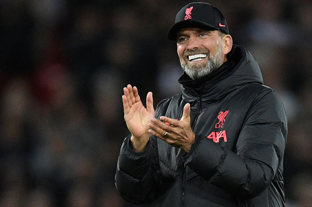 Luapan kegembiraan manajer Liverpool Jurgen Kloop usai timnya mengalahkan Derby County di babak ketiga Piala Liga Inggris.