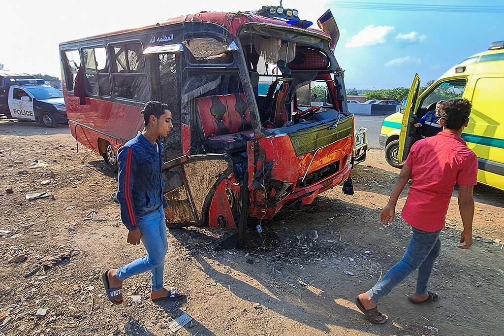 Delapan orang terluka dalam kecelakaan di kegubernuran Dakahlia, di antaranya adalah pengemudi.