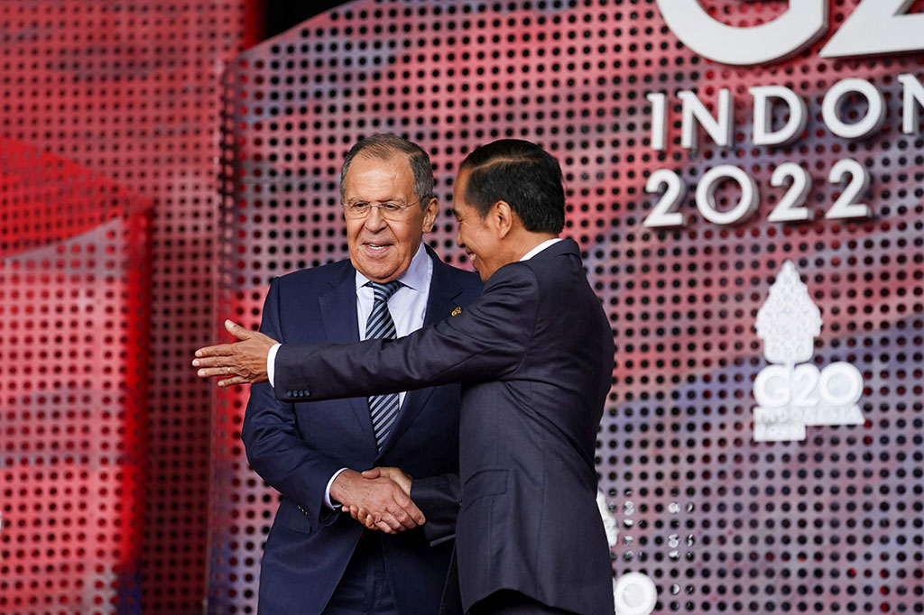 Jokowi sambut Luar Negeri Rusia Sergei Lavrov.