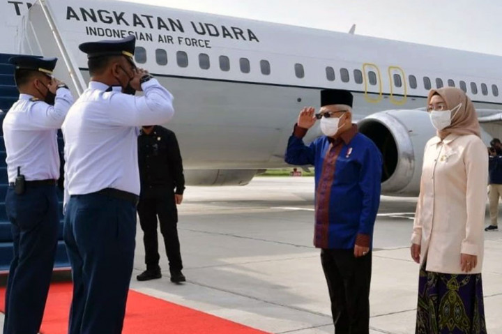 Wakil Presiden Ma'ruf Amin berangkat menuju empat provinsi di Pulau Papua yaitu Papua, Papua Selatan, Papua Tengah, serta Papua Barat, Senin, 28 November 2022.