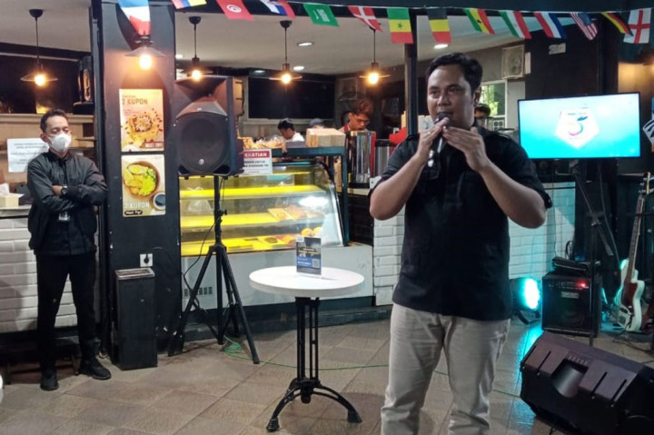 Plt CEO Medcom.id Indra Maulana memberikan sambutan.