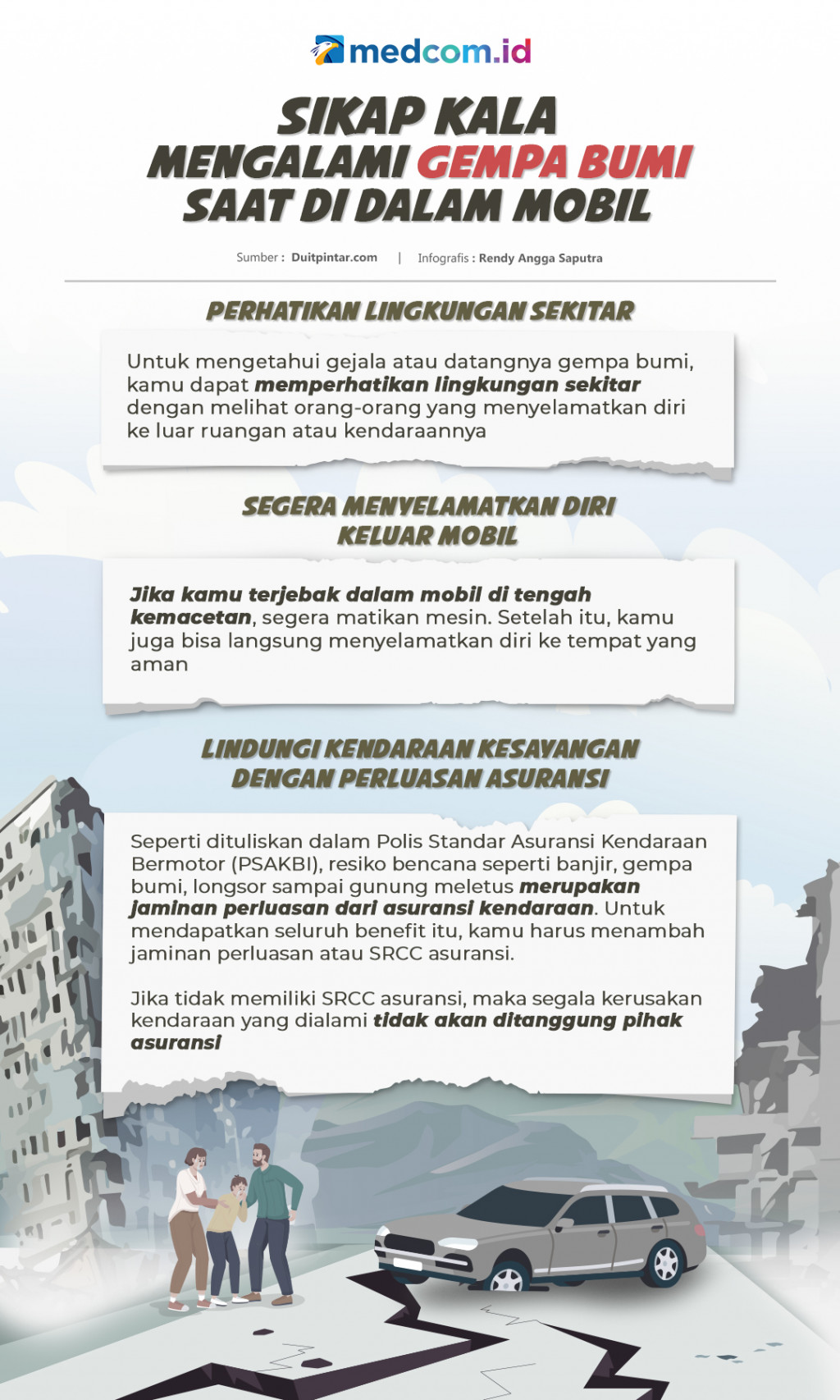 Sikap Kala Mengalami Gempa Bumi Saat di Dalam Mobil