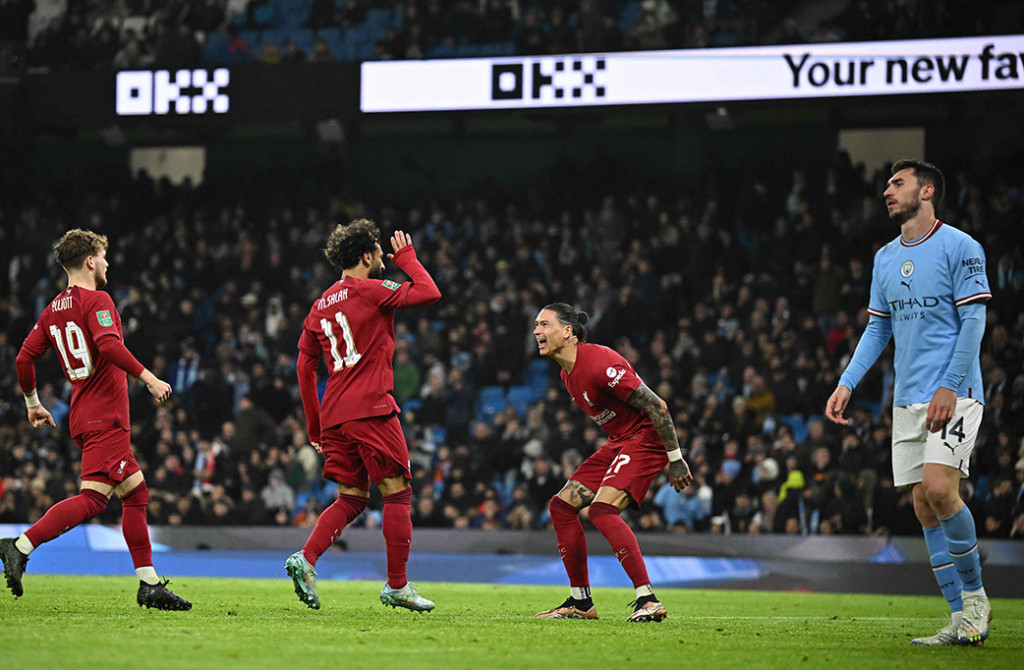 Keunggulan City sirna satu menit kemudian lewat Mohamed Salah.