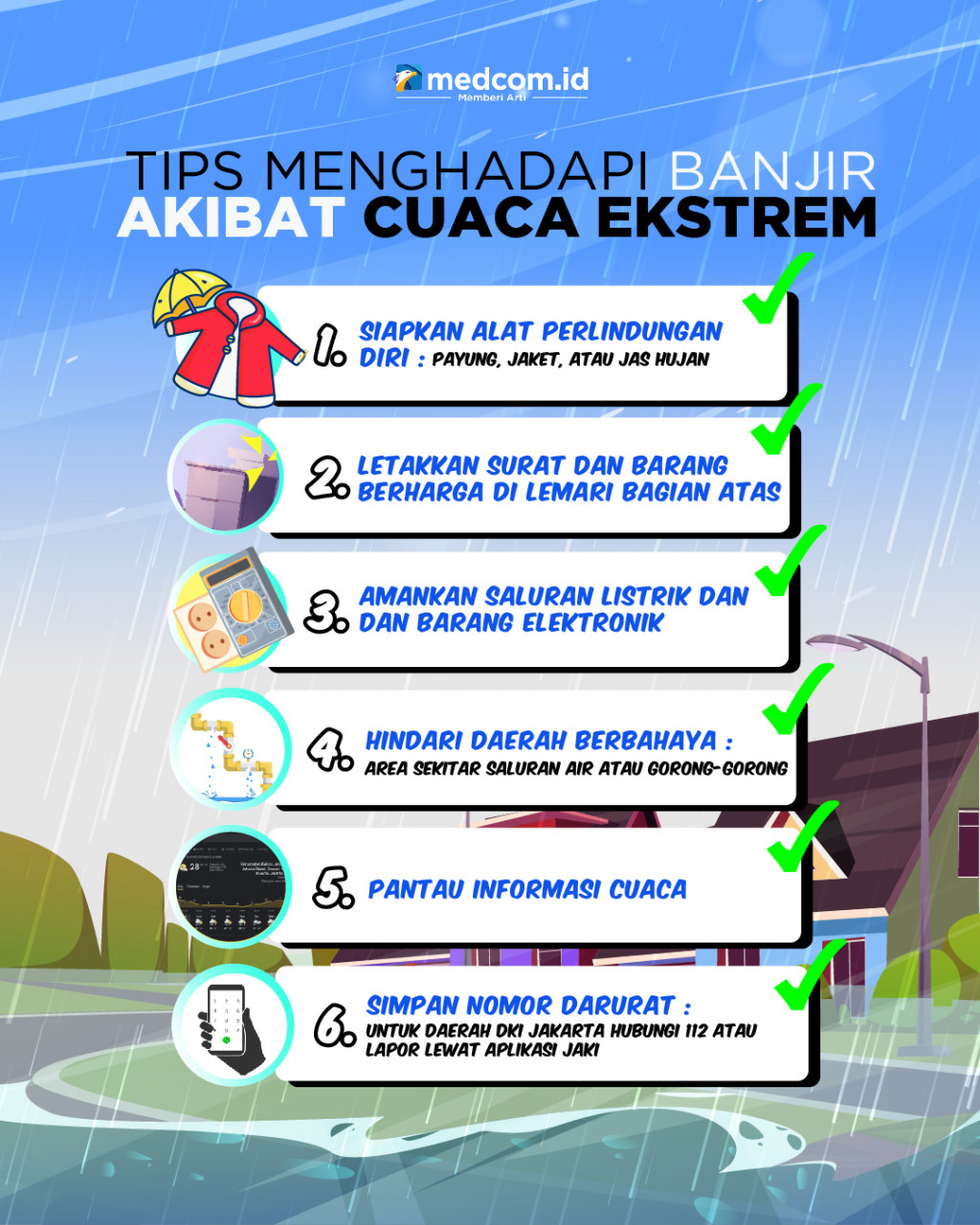 Tips Menghadapi Banjir akibat Cuaca Ekstrem