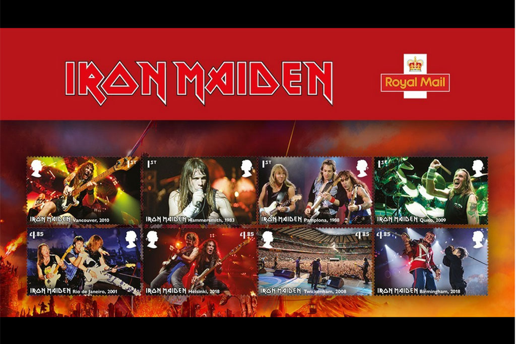 Royal Mail mengeluarkan prangko yang dirilis sebagai bentuk penghargaan terhadap band rock Inggris Iron Maiden dengan maskot mereka, Eddie the Ead. Delapan dari 12 prangko akan enampilkan gambar masing-masing anggota band selama pertunjukan mereka mulai dari 1983 hingga 2018.