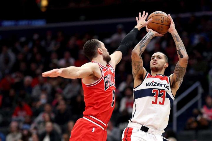 Kyle Kuzma menjadi penyumbang angka tertinggi bagi Wizards dengan 21 poin disusul Anthony Gill dengan 18 poin.
