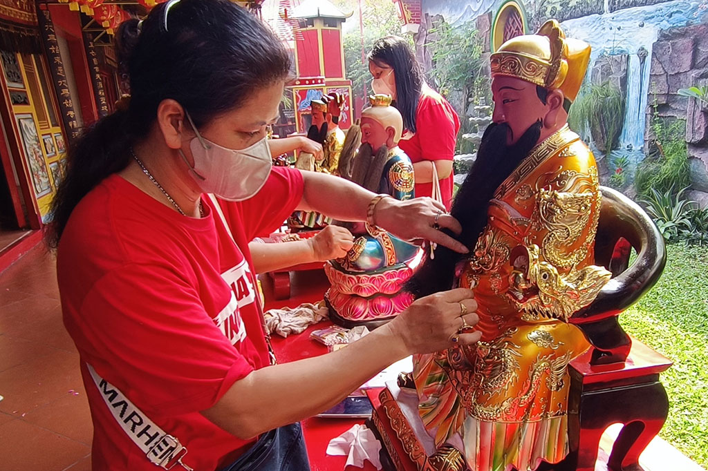 Pencucian rupang ini merupakan wujud penyucian diri. Rutinitas penyucian rupang, dilakukan lima hari menjelang perayaan Tahun Baru Imlek.