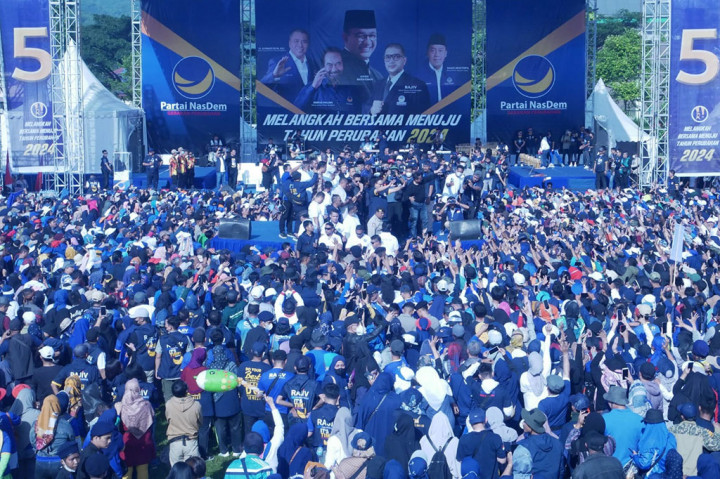 Dalam sambutannya, Anies Baswedan menyampaikan bahwa kegiatan ini merupakan bentuk komitmen NasDem untuk bergerak bersama membawa perubahan bagi Indonesia.