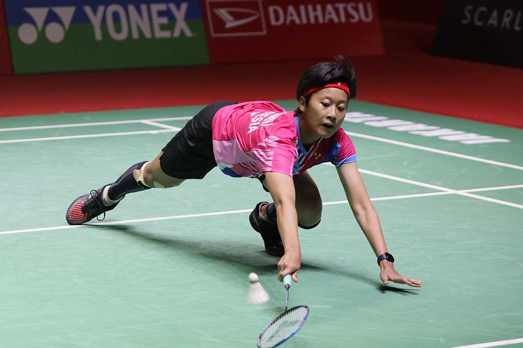 Putri KW melewati ujian pertama dengan memenangi laga 32 besar Indonesia Masters 2023 atas wakil Jepang Aya Ohori dengan skor 21-17, 23-25, 23-21.