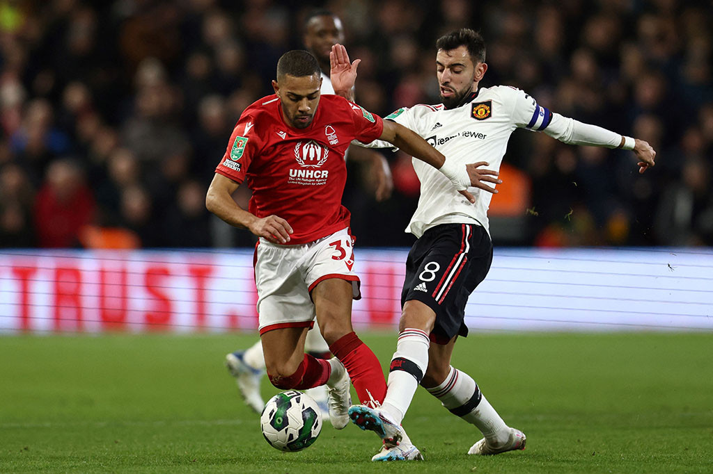 Tidak ada gol tambahan hingga pertandingan berakhir. MU menang 3-0 atas Nottingham Forest.