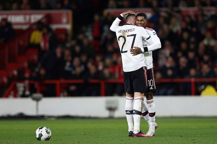 Tiga gol MU masing masing-masing dicetak oleh Marcus Rashford, Wout Weghorst dan Bruno Fernandes. Kemenangan ini menjadi modal penting bagi MU untuk pertandingan leg kedua di Old Trafford pada Kamis, 2 Maret 2023.