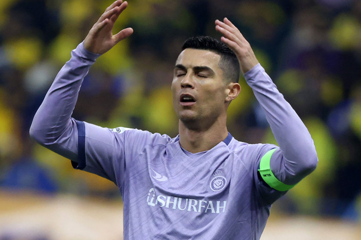 Ronaldo nampak kecewa dengan hasil yang didapat klubnya tersebut.