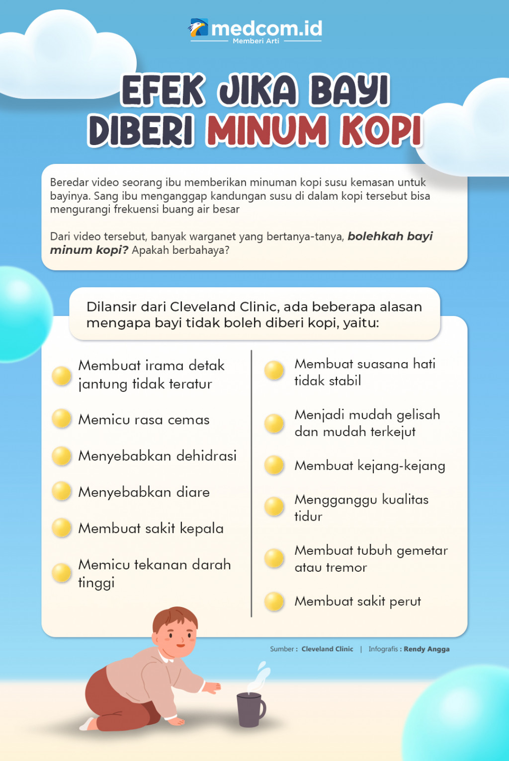 Efek Jika Bayi Diberi Minum Kopi