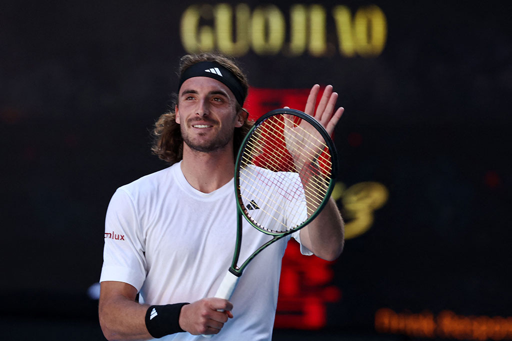 Petenis Yunani itu lolos ke final Grand Slam keduanya dan yang pertama di Melbourne setelah tiga kekalahan semifinal sebelumnya.