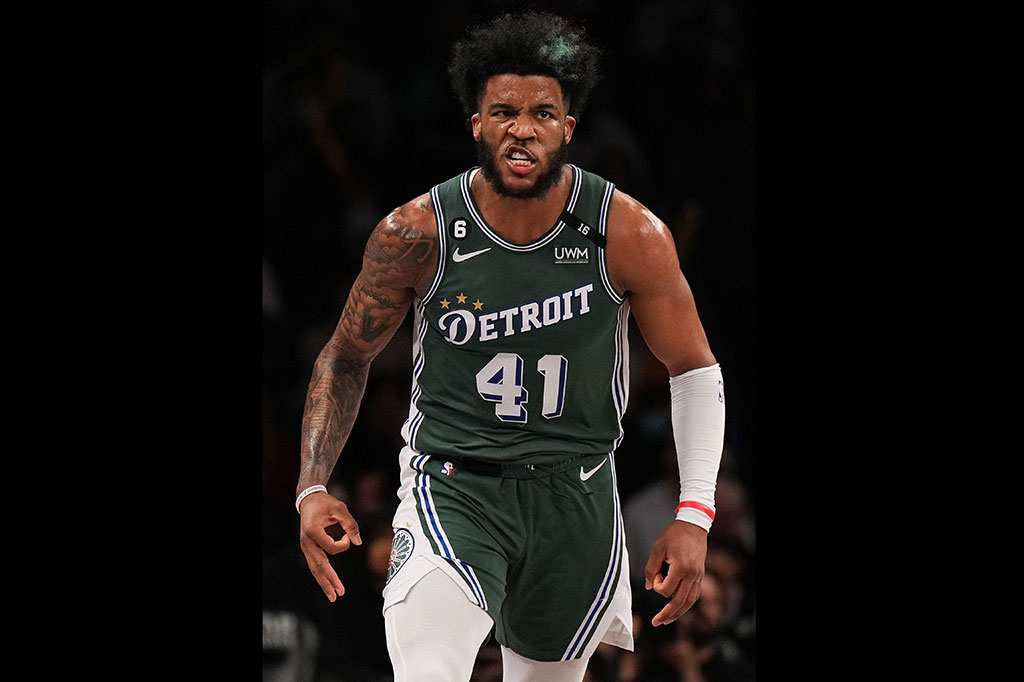 Forward Saddiq Bey menjadi pencetak poin terbanyak dengan 25 poin saat Detroit Pistons akhirnya berhasil mengalahkan Brooklyn Nets dengan skor 130-122 pada laga lanjutan NBA di Brooklyn New York, Jumat, 27 Januari 2023 WIB.