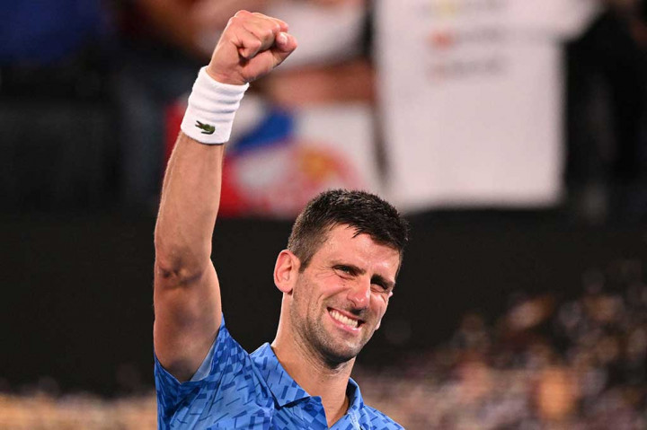 Kemenangan pada babak semifinal itu memperpanjang rekor kemenangan beruntun Djokovic di Australian Open menjadi 27 pertandingan.