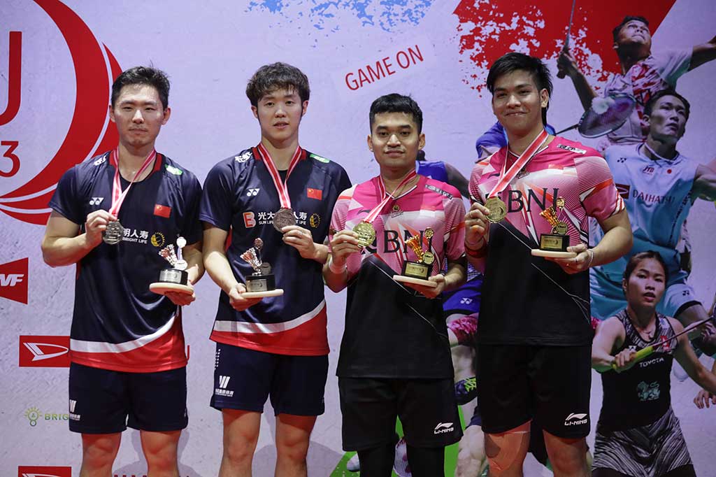Gelar tersebut didulang pasangan berjuluk The Babies itu setelah meraih kemenangan atas ganda putra Tiongkok, He Ji Ting/Zhou Hao Dong dengan skor 21-17, 21-16.