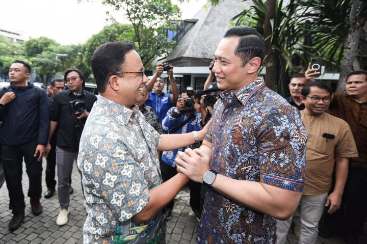 Bakal calon presiden Partai NasDem Anies Baswedan bertemu Ketua Umum Partai Demokrat Agus Harimurti Yudhoyono (AHY) di Kantor Demokrat, Jakarta, Kamis, 2 Februari 2023 petang.