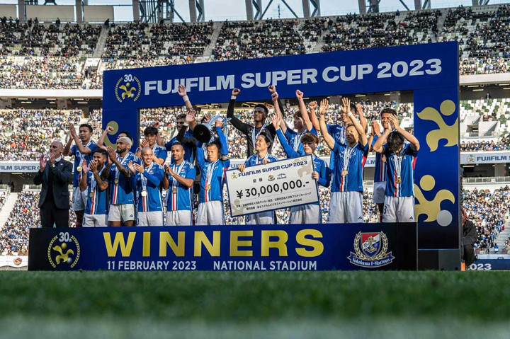 Marinos memenangi gelar Piala Super Jepang pertama mereka pada percobaan ketujuh setelah mengalahkan pemegang gelar Piala Kaisar 2022, Ventforet Kofu dengan skor 2–1.