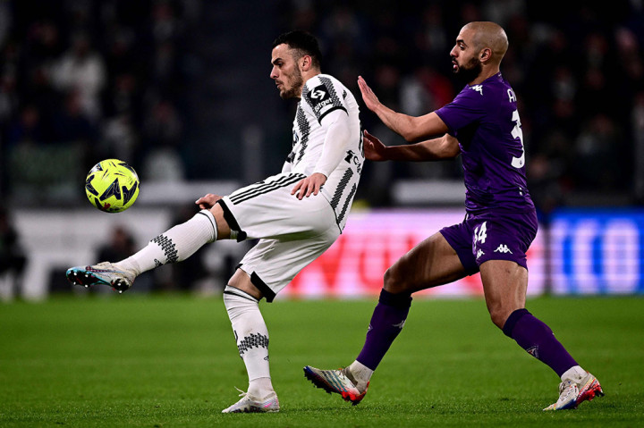 Adrien Rabiot mengemas gol semata wayang untuk mengunci kemenangan tipis 1-0 Juventus atas musuh bebuyutannya Fiorentina, pada pertandingan Liga Italia giornata ke-22, di Stadion Juventus, Turin, Senin, 13 Februari 2023 dini hari WIB.
