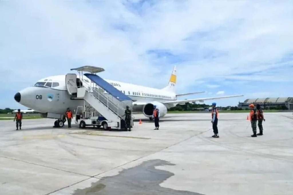 Pesawat Boeing B-737 400 A-7308 dari Skadron Udara 17 Lanud Halim Perdanakusuma telah mendarat di Lanud Halim P, Selasa, 14 Februari 2023 pukul 10.33 WIB usai melaksanakan misi membawa bantuan kemanusiaan untuk bencana yang terjadi di Turki pada 6 Februari 2023 lalu.