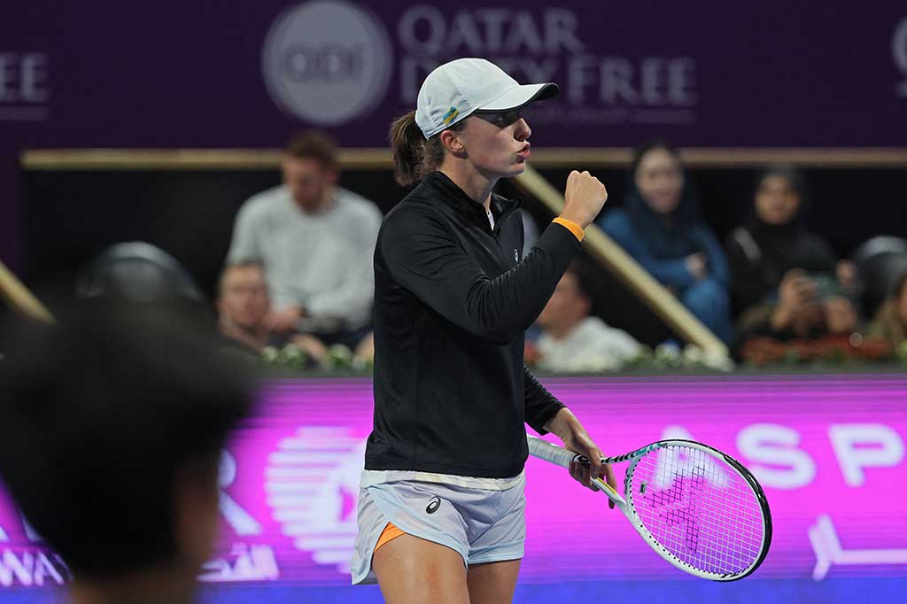 Swiatek saat ini akan menghadapi salah satu unggulan Coco Gauff atau Veronika Kudermetova di semifinal, Jumat, 17 Februari 2023.